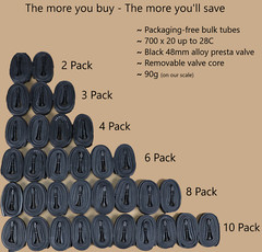 2 to 10 Pack 700×23 700×25 700x28c KENDA 48mm Presta Valve Inner Tubes