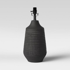 Large Textured Ceramic Lamp Base Black – Threshold