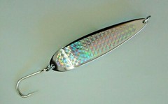 6 Pieces 5oz Crocodile Spoons SILVER/CHROME Fishing Lures – with 7/0 Siwash Hook