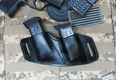 Combat Double Magazine Holder, Fits Glock 17, 18, 19, 21, 22, 23, 26, 27, 32, 33