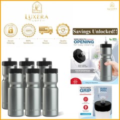 6 Pack BPA-Free 22 oz Sports Water Bottles Reusable Dishwasher Safe