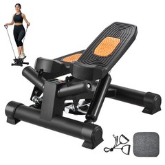 Ergonomic Mini Stair Climber 330lb Max 385x365mm With Resistance Tubes