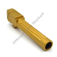 HGW Titan Fluted Pocketed Barrel for Glock 23 40SW Stock Length SS Gold TIN PVD