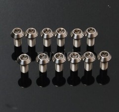 12Pcs MIT Titanium Ti T25 Torx M5x10 Rotor Disc Mountain Bike Brakes Bolts Screw