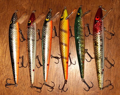 Vintage Smithwick Rattlin’ Rogue Lure Lot of 6 Assorted Jerk Baits, Minnows