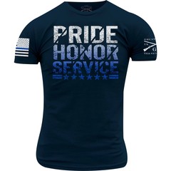 Grunt Style Pride, Honor, Service T-Shirt – Navy