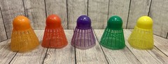 Giant Shuttlecocks – 5 Inches – Multicolor – Vibrant – Excellent Condition