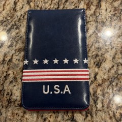 Golf Scorecard Holder – USA Yardage Book Cover – High-End Leather Golf Scorecard