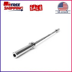 CAP Barbell Solid Steel Olympic Weight Bar, 6 Ft., Chrome (Fits 2-Inch Weight Pl