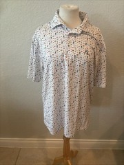 RHOBACK – BBQ Grill Hot Dog L Pastel Golf Polo Shirt – EXCELLENT