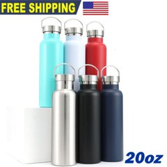20 Oz. Water Bottle Double Insulated Stainless Steel with Handle Cap