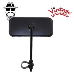 Black Rectangle Rear View Bicycle Mirror Cruiser Reflector Vtg LOWRIDER Bike;)