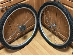 Vintage Shimano XTR M900 Wheelset 26” Mavic M 261 Rims 32H 90s MTB DH Onza Tires