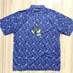 Donald Ross Mens Polo Shirt Large Patriotic Paint Splatter Jersey *Runs Large *