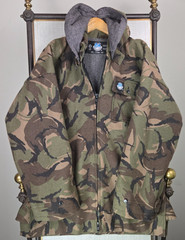 SWANNDRI Mens 100% Wool Made in NZ Size 2XL Camo Field Jacket Hood Heavyweight