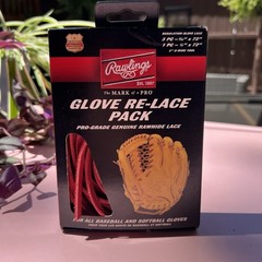 New | Rawlings Red Baseball Softball Glove Re-Lace Pack