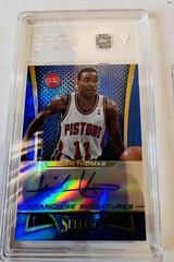 Isiah Thomas 2013-14 Panini Select Franchise Blue Prizm Autograph Auto /30 TAG 9