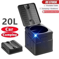 20L Portable Folding Toilet Car Outdoor Travel Potty for Camping Hiking Beach W