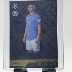 Erling Haaland Norway Black Edge Edition Topps UCL Manchester City Card.