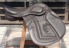 WILD RACE Leather Jumping/Close contact, Double Flap Changeable Gullets Saddle