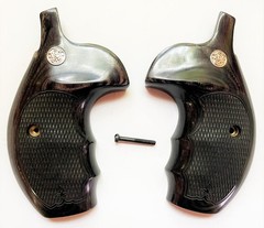 Smith & Wesson S&W K/L/X Frame Grips Round Butt Silverblack Checkered