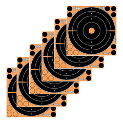 Black and Orange EZ AIM Adhesive Bullseye 8-Inch Targets by Allen Company 6 Pack