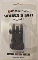 MAGP MBUS3 Rear Sight Gen 3 BUIS- Black Rear Flip Up