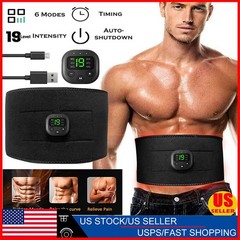 EMS ABS Abdominal Belt Muscle Trainer Stimulator Toning Fitness Training Belt