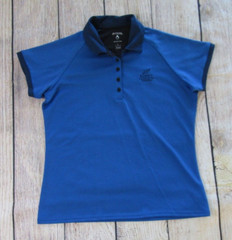 Antigua Reserva Conchal Costa Rica Resort Blue Striped Golf Shirt Womens Large