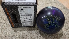 Hammer Black Widow Tour V1 Bowling Ball 1st Quality | 14 Pounds | 3-4″ Pin