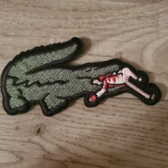 Alligator Frenzy Sarcastic Funny Tactical Morale Patch Hook and Loop