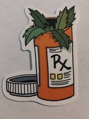 Guitar Laptop Skateboard Cannabi Pot RX Bottle Decal Sticker