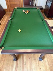 Ball and Claw Leg Pool/Dining Table, 1/4 Size Snooker Table imported from UK