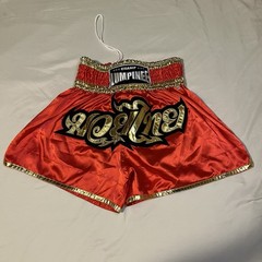 Lumpinee Muay Thai shorts Champ Red W/ Gold Highlights Size XXL