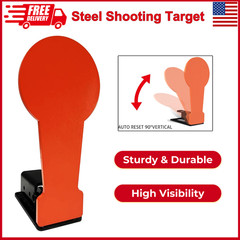 Atflbox 3/8″ AR500 12.8» Classic Popper Steel Shooting Target, 6» Plate Auto