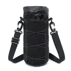 Tactical Water Bottle Carrier Bag 1000D Nylon Holder Pouch with Adjustable Strap