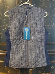 $100 Romfh WomeHampton Quilted Vest | DARK NAVY/BROOK BIT PRINT | S (34)