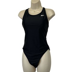 Reebok Women’s High-Neck Athletic One-Piece Swimsuit Moderate Cov, Black, Med