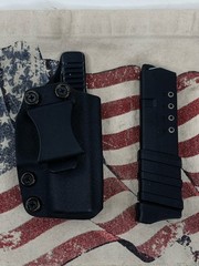 ProMag 10 RD Round Magazine and Holster for GLOCK Model 43 G43 9mm Pistol Black