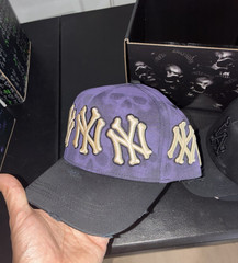 Dandy Hats NY Logo Baseball Cap Purple & Black Adjustable Strapback Hat