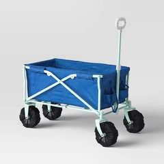 Flat Folding Wagon without Cargo Net Blue – Sun Squad
