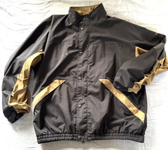 FootJoy Dryjoys Jacket Men XL Black Brown Windbreaker Rain Golf Vent Full Zip