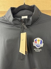 Nike Dri-Fit Ryder Cup 2025 Bethpage Black NY 1/4 Zip Pullover Black Small NWT