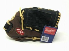 Rawlings RBG36BC REG 12.5″ Brown & Black Leather Zero Shock Baseball Glove (9F)