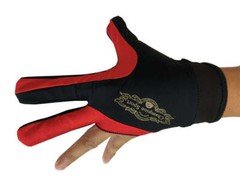 Champion Full 3 finger Pool Cue Stick Glove- Left hand Predator( red black) US