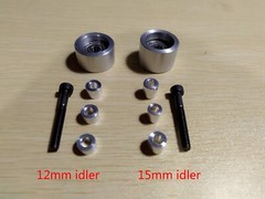 machine out aluminum idler for Eskate motor mounts