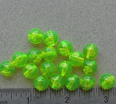 10mm 100 Count Round Fluorescent Green Beads USA Fishing Tackle Free Shipping