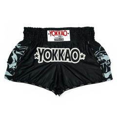 YOKKAO Orignial Silver Black Muay Thai Shorts NEW W/tags