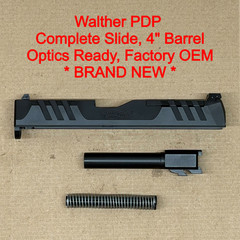 NEW Walther PDP Compact 9mm 4″ Optics Ready OEM Slide Assembly Black