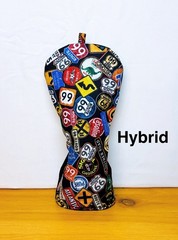 【H-259】Golf Hybrid Head Cover USA Route 66 Handmade by Shizu